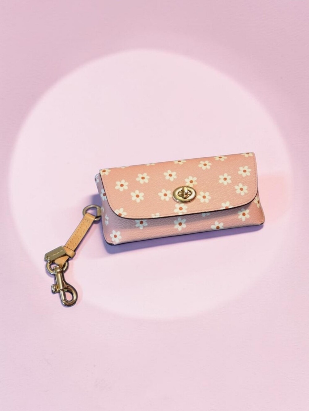 Coach Pink Floral Sunglass Case In Coach Box, NWT